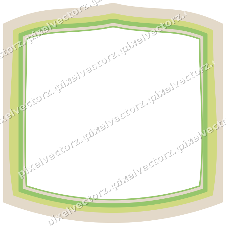 Decorative line art frame in lime and yellow with label plaque