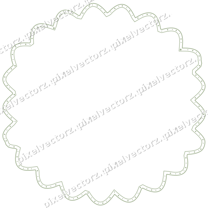 Decorative line art frame in dark magenta and lime with label plaque