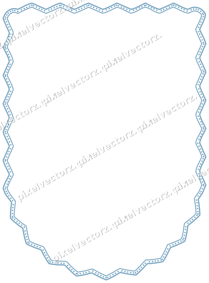 Decorative line art frame in orange and cyan with label plaque
