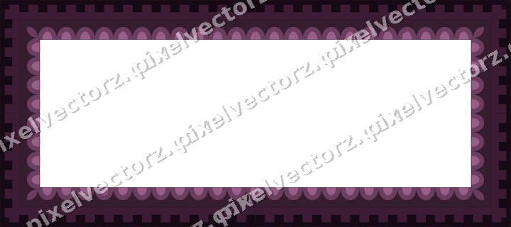 Decorative picture frame border in dark magenta with scale band