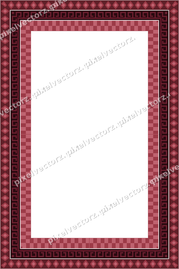 Decorative picture frame border in dark pink and red with diamond band
