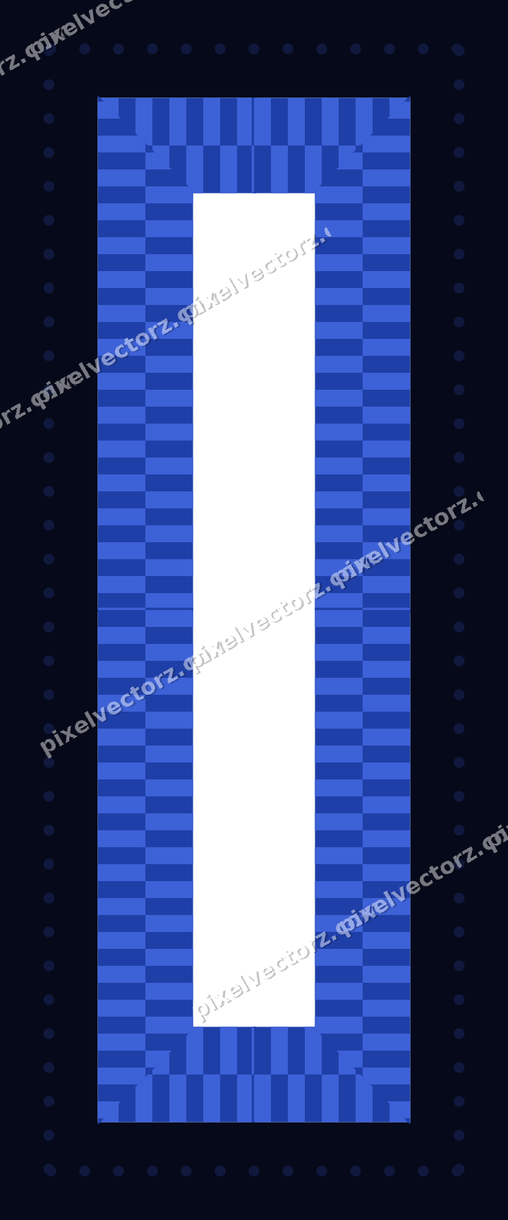 Decorative picture frame border in amber and blue with dot row