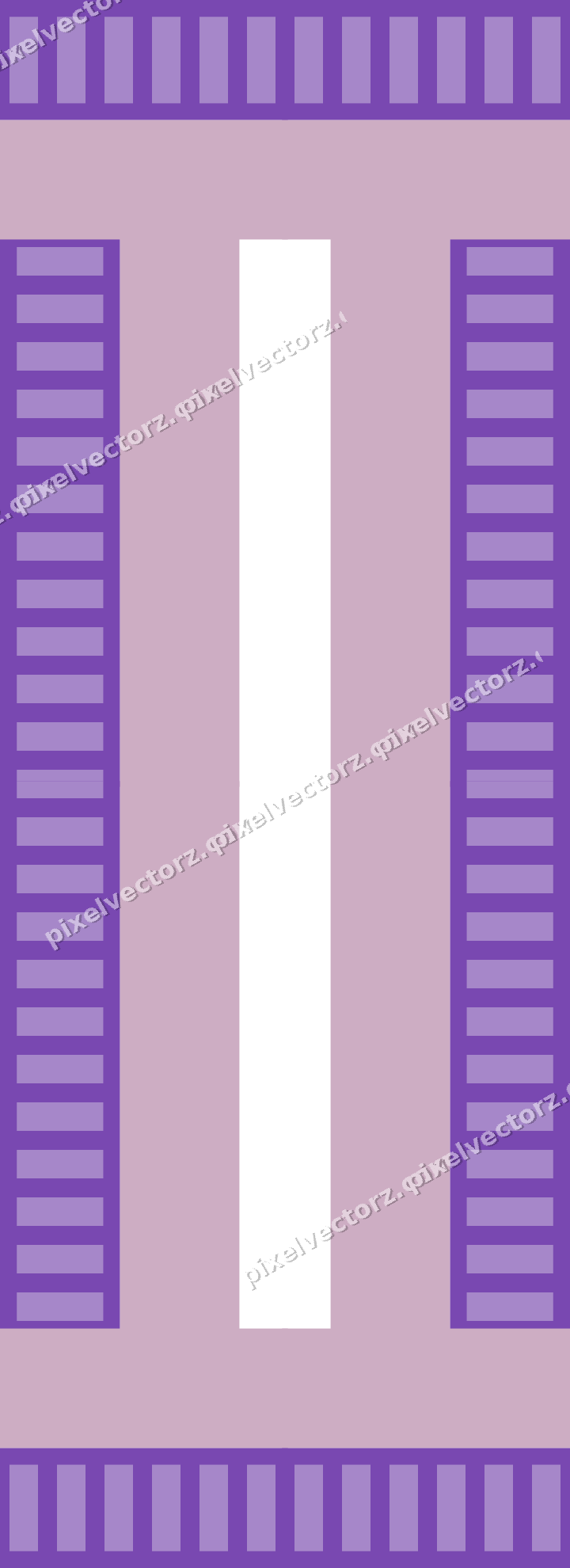 Decorative picture frame border in purple and blue with dentil