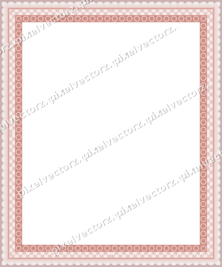 Decorative picture frame border in pale pink with scale band