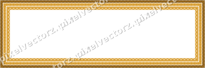 Decorative picture frame border in amber and dark teal with ring chain