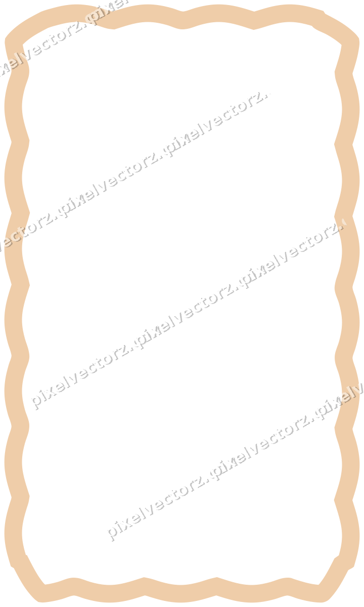 Decorative line art frame in dark blue and orange with label plaque