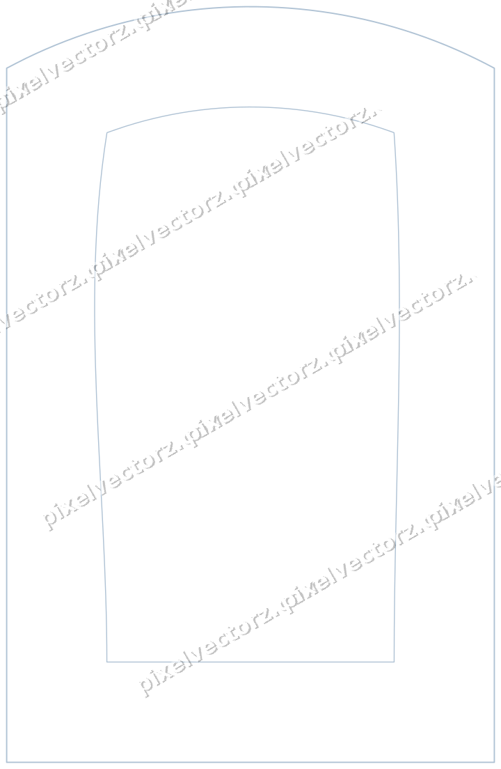 Decorative line art frame in purple and blue with label plaque