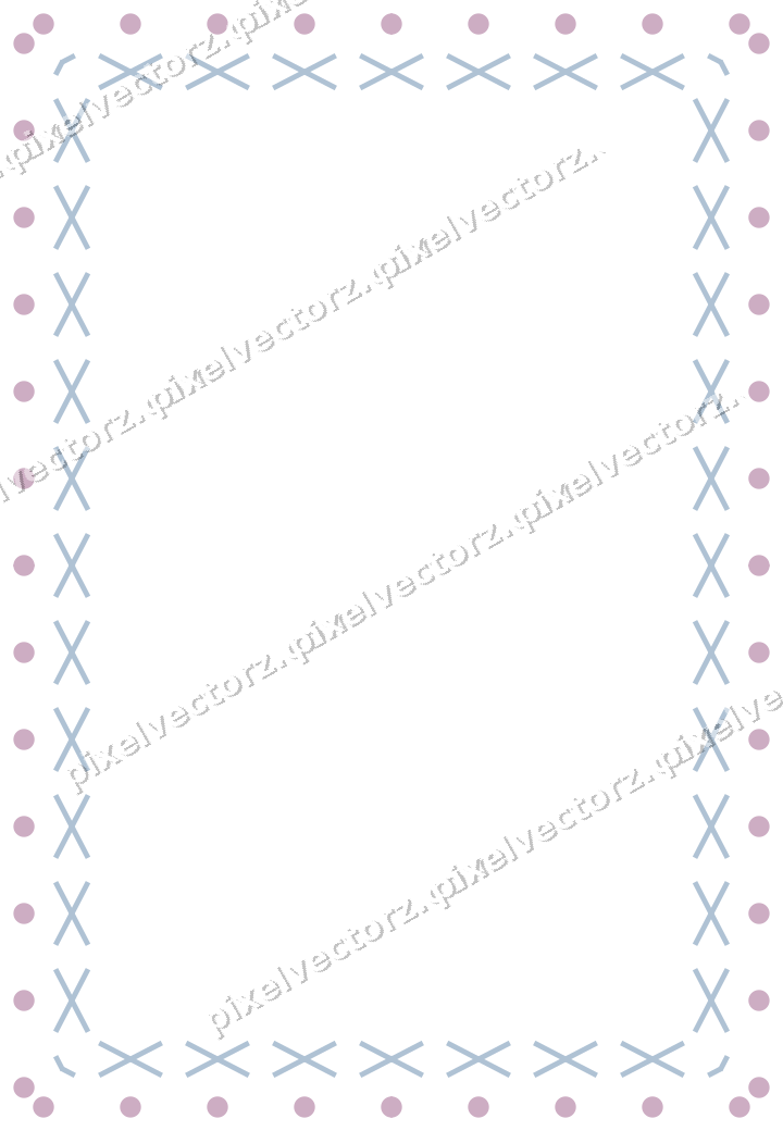 Decorative picture frame border in purple and blue with dot row