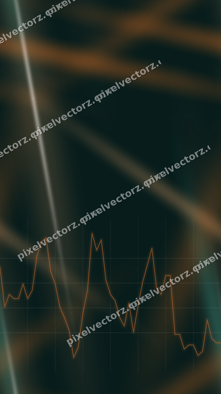 Nahtloser Neon Diagramm Hintergrund in Orange und Petrol