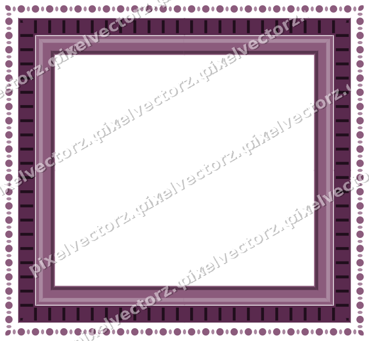 Decorative picture frame border in dark magenta with bead and reel