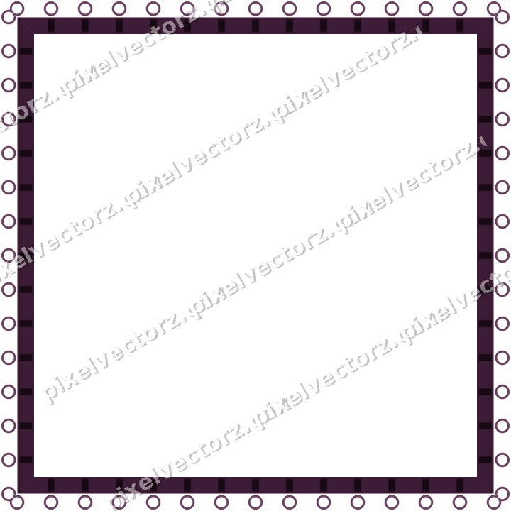 Decorative picture frame border in dark magenta with ring chain
