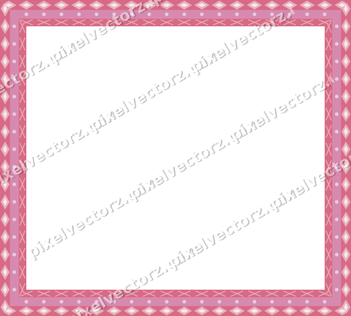 Decorative picture frame border in pale pink and pale red with dot row