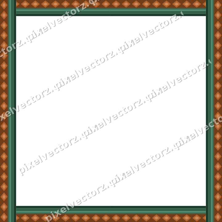 Decorative picture frame border in dark green with diamond band