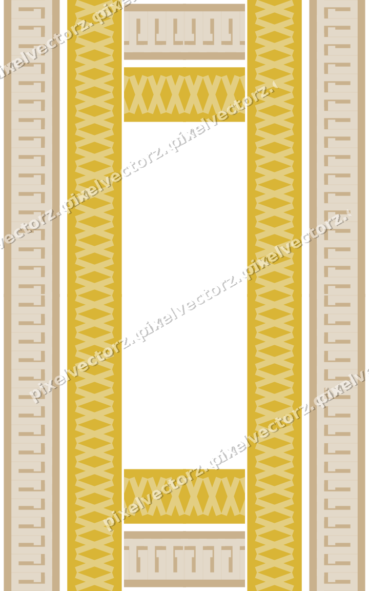 Decorative picture frame border in lime and yellow with greek key