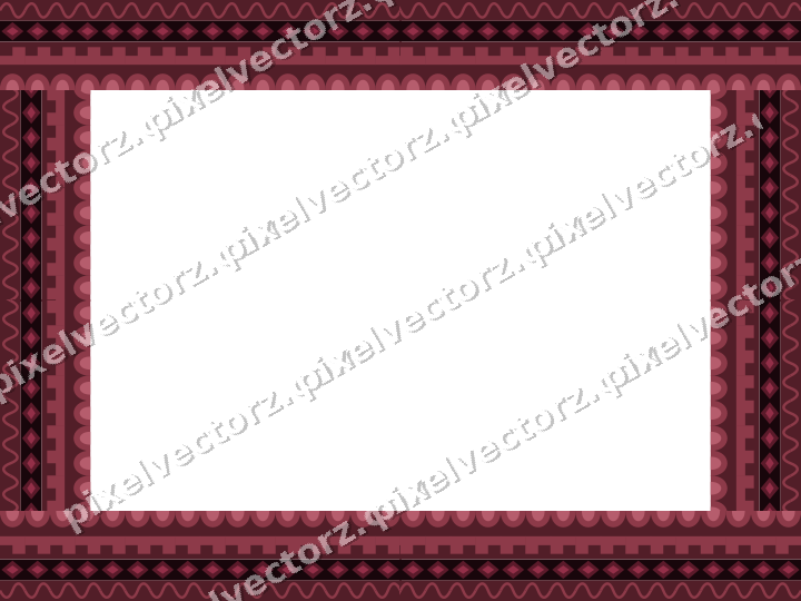 Decorative picture frame border in dark pink and amber with wave band