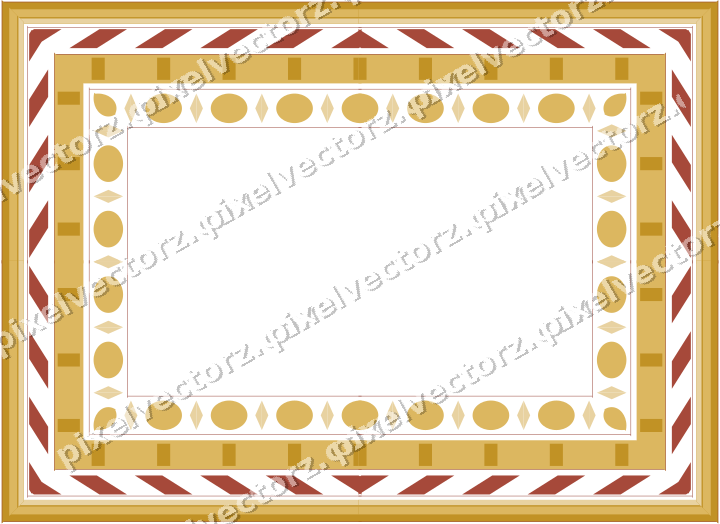 Decorative picture frame border in orange and amber with diagonal band