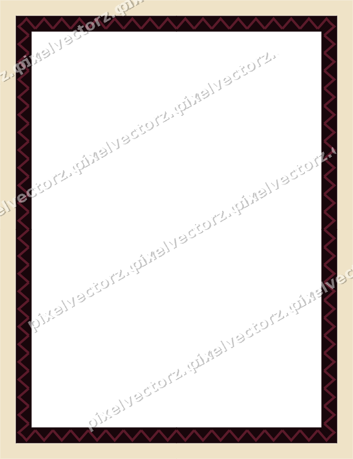 Decorative picture frame border in dark pink and amber with zigzag