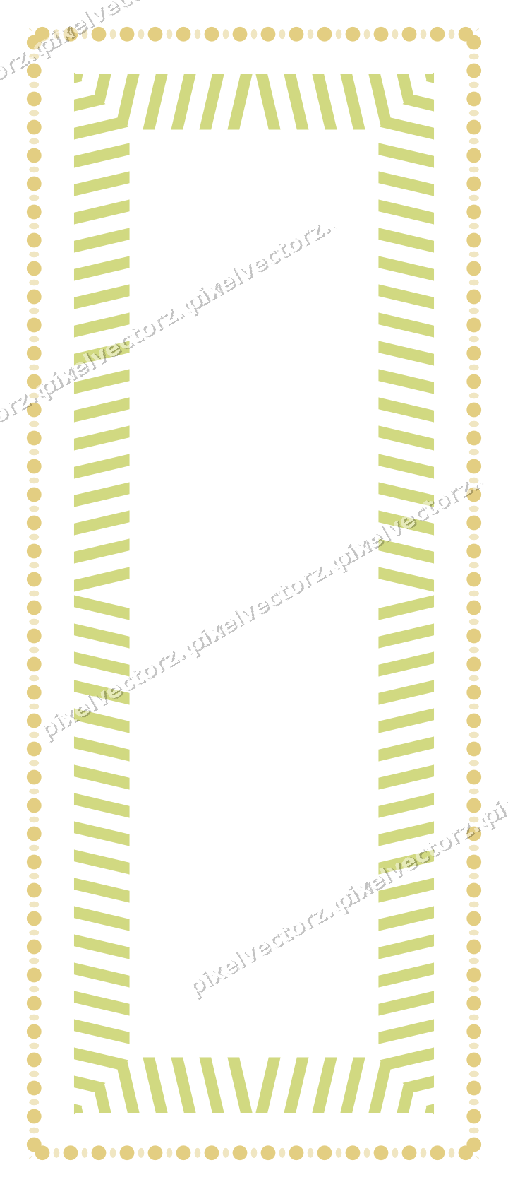 Decorative picture frame border in lime and yellow with bead and reel