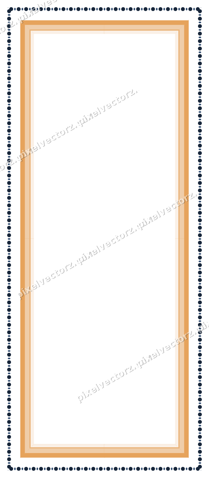 Decorative picture frame border in dark blue with bead and reel