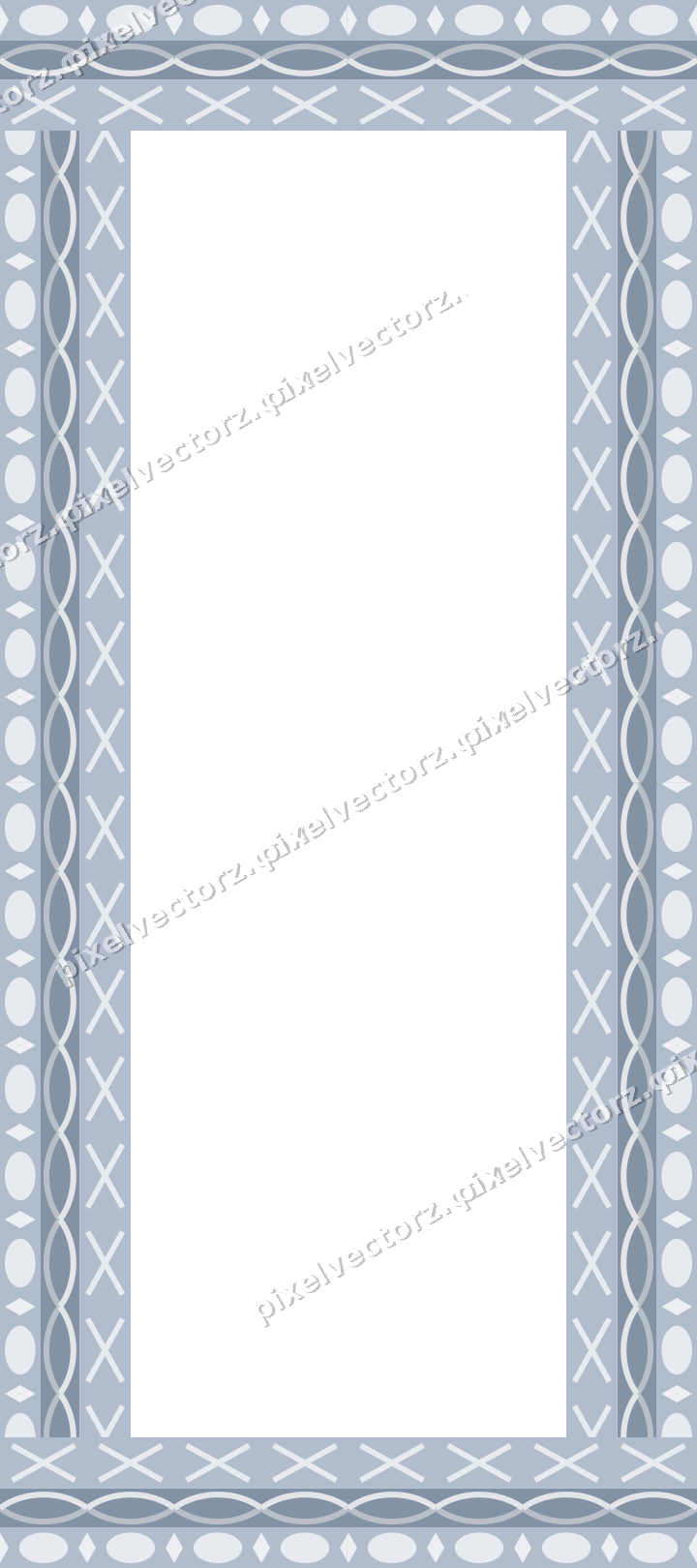 Decorative picture frame border in dark blue with egg and dart