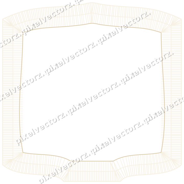 Decorative line art frame in dark pink and red with label plaque