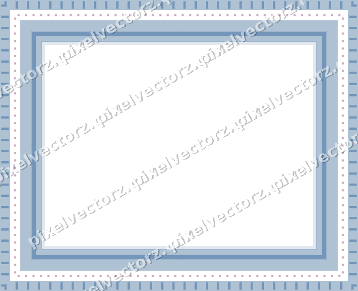 Decorative picture frame border in purple and blue with dot row