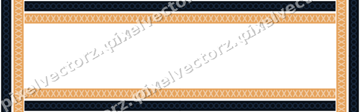 Decorative picture frame border in dark blue with ring chain
