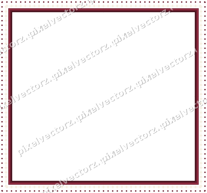 Decorative picture frame border in dark pink and red with dot row