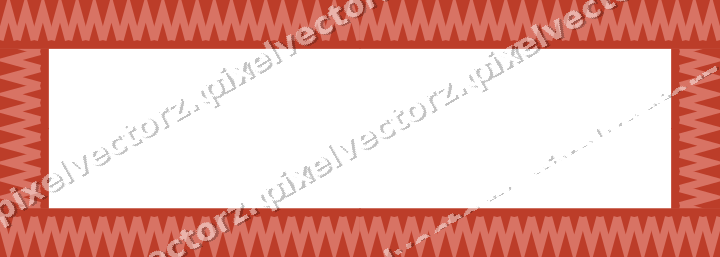 Decorative picture frame border in amber and green with zigzag