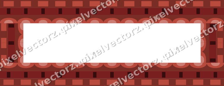 Decorative picture frame border in dark red and dark green with dentil