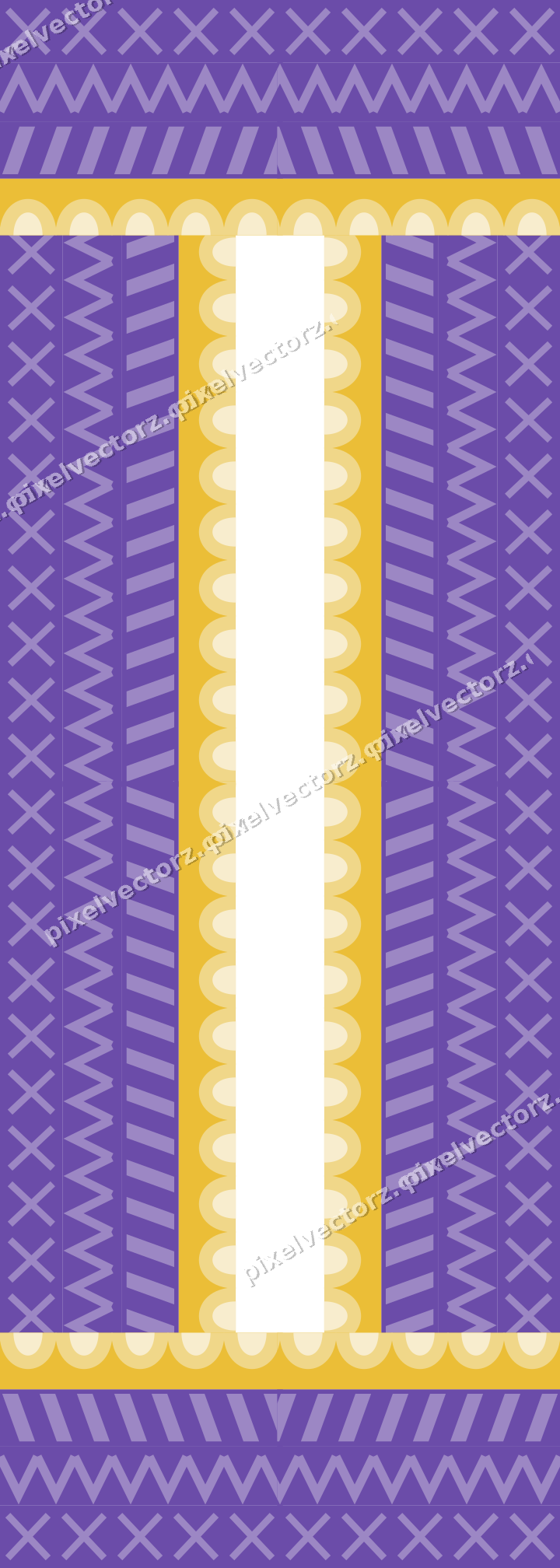 Decorative picture frame border in amber and purple with diagonal band