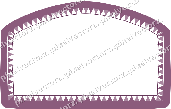 Decorative line art frame in dark magenta and lime with label plaque