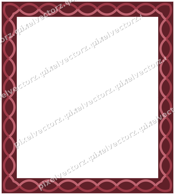 Decorative picture frame border in dark pink and red with guilloche