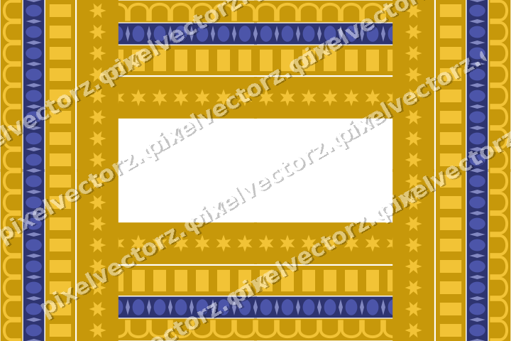 Decorative picture frame border in dark blue with arcade frieze