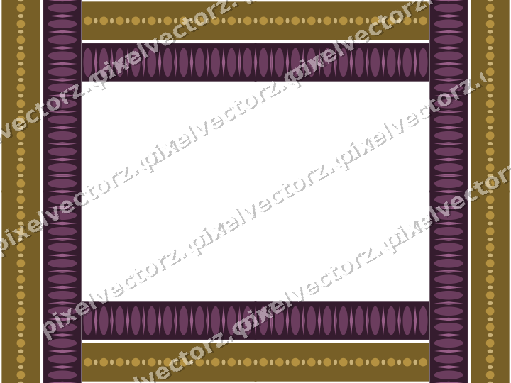 Decorative picture frame border in dark magenta with bead and reel