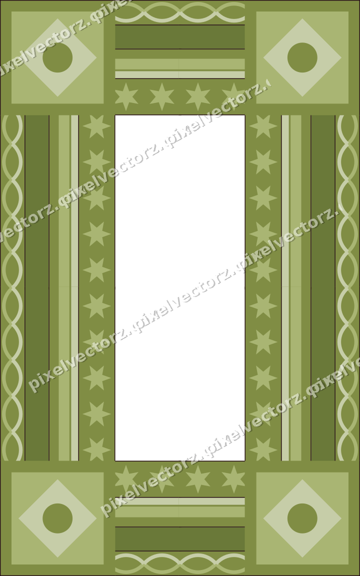 Decorative picture frame border in lime and pink with guilloche