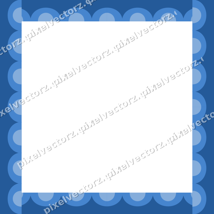 Decorative picture frame border in blue and cyan with scale band