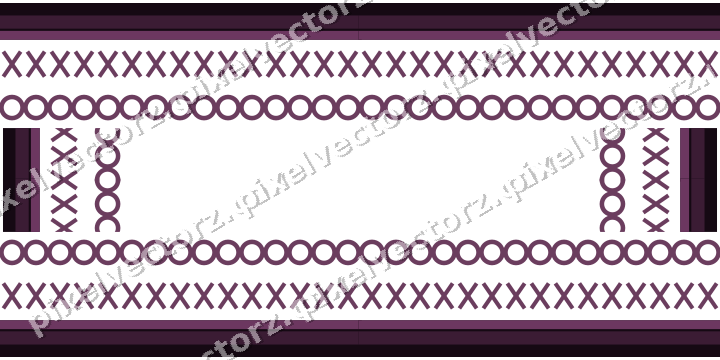 Decorative picture frame border in dark magenta with cross band