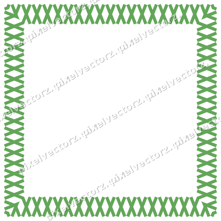 Decorative picture frame border in lime and yellow with cross band