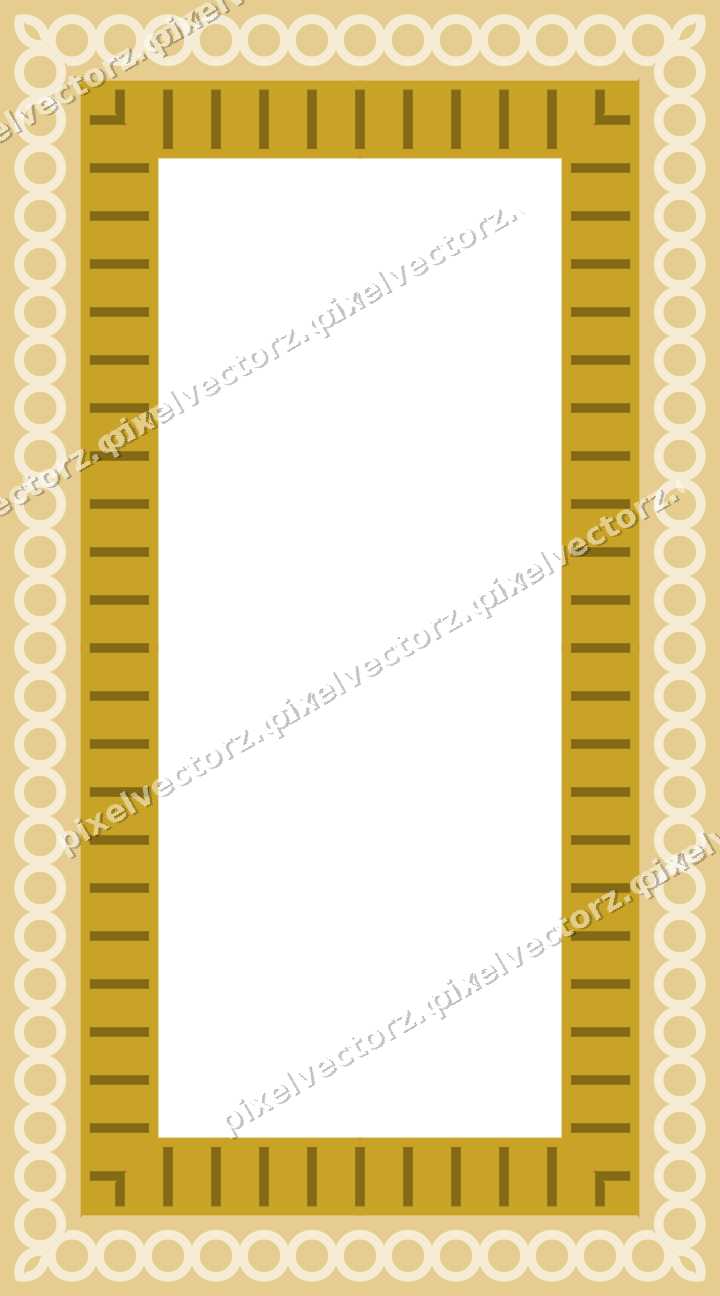 Decorative picture frame border in dark green with ring chain