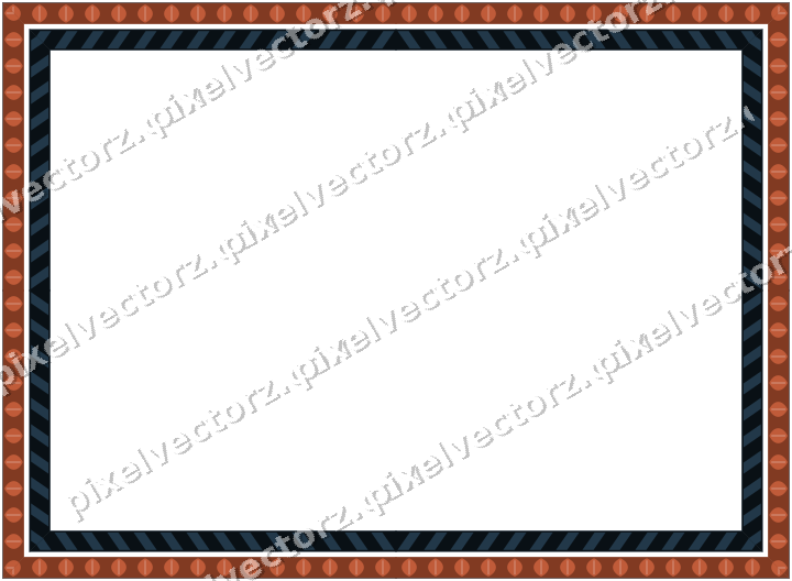 Decorative picture frame border in orange and cyan with leaf moulding