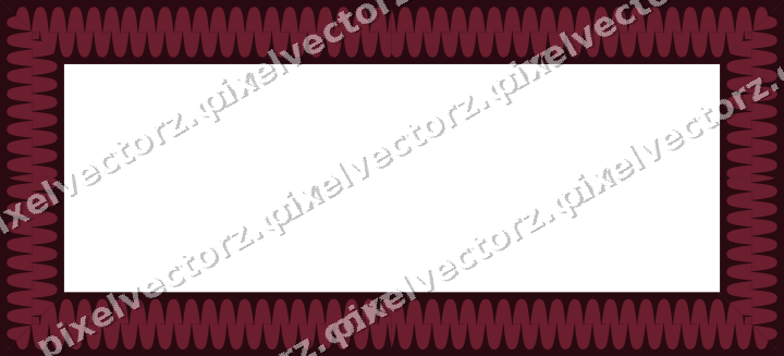 Decorative picture frame border in dark pink and red with wave band