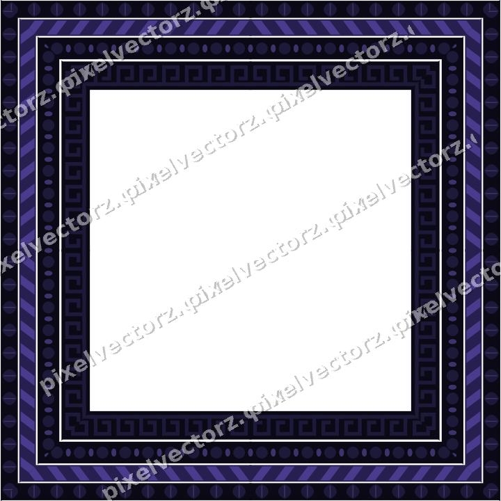 Decorative picture frame border in orange and blue with leaf moulding