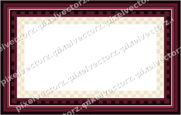 Decorative picture frame border in dark pink and amber with step band