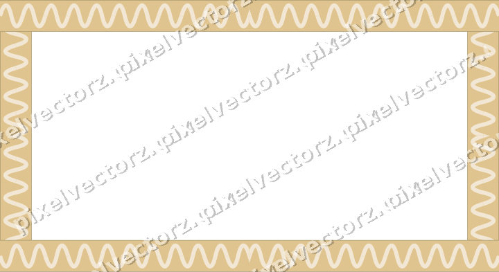 Decorative picture frame border in dark green and red with wave band