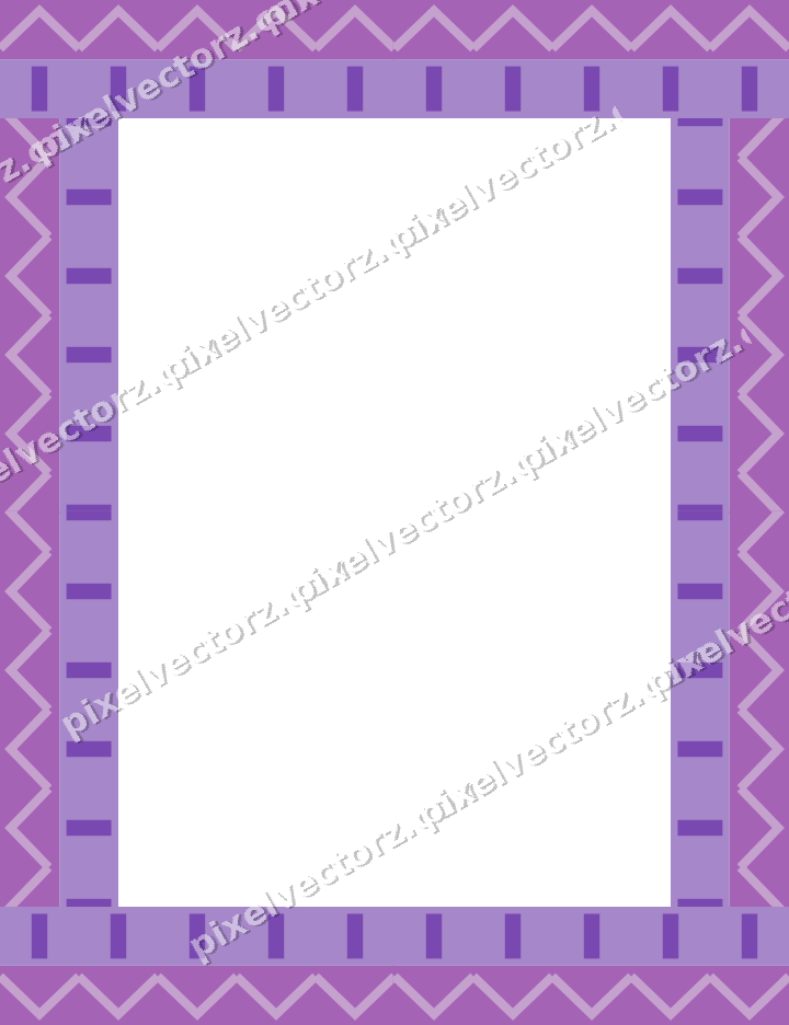 Decorative picture frame border in purple and blue with zigzag