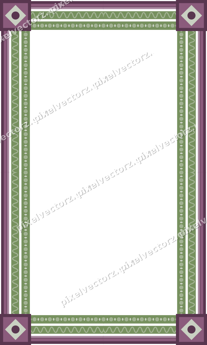 Decorative picture frame border in dark magenta with wave band