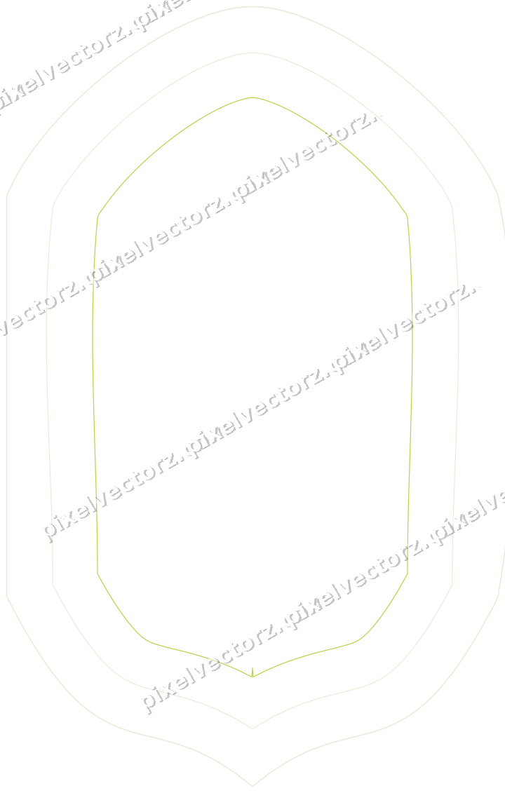 Decorative line art frame in dark magenta and lime with label plaque