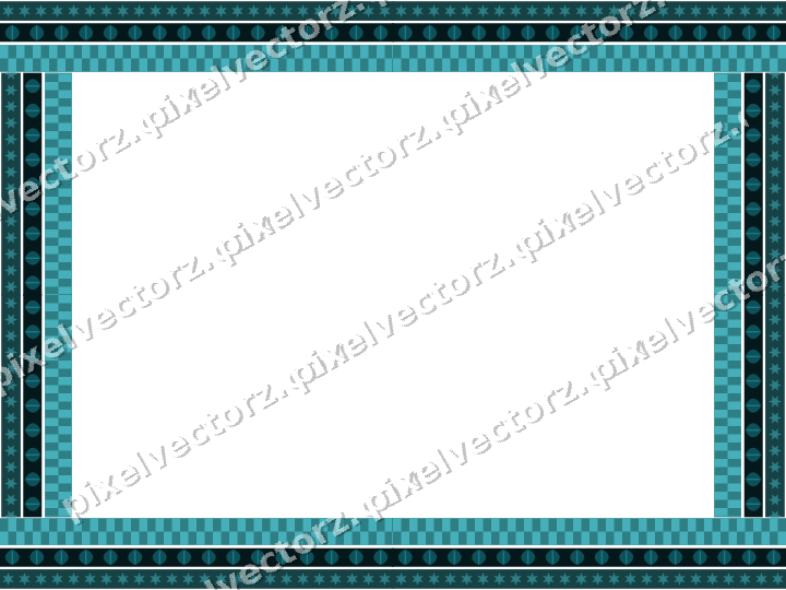 Decorative picture frame border in dark teal and orange with star band