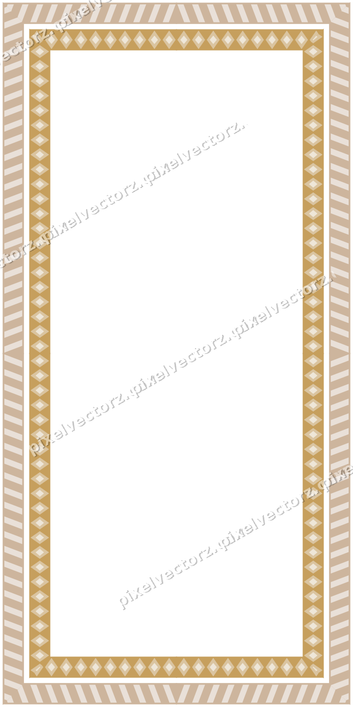 Decorative picture frame border in amber with diagonal band